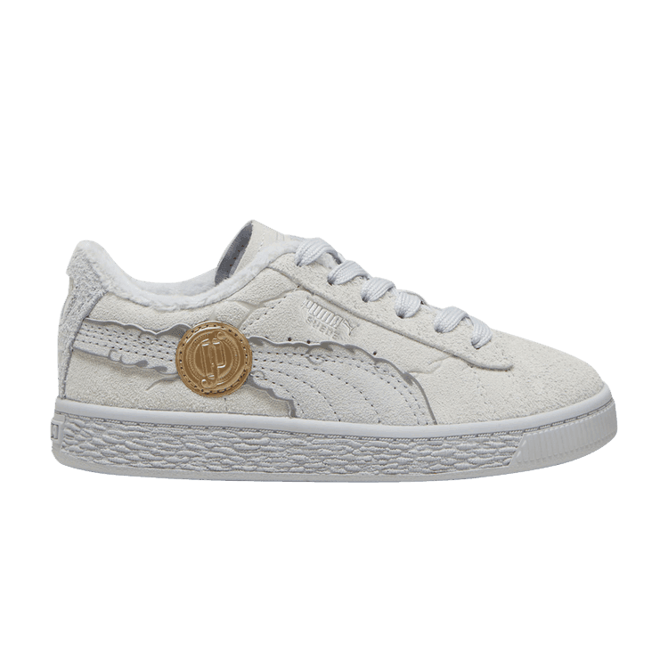 One Piece x Suede Little Kid 'Whitebeard' Sneaker Release and Raffle Info
