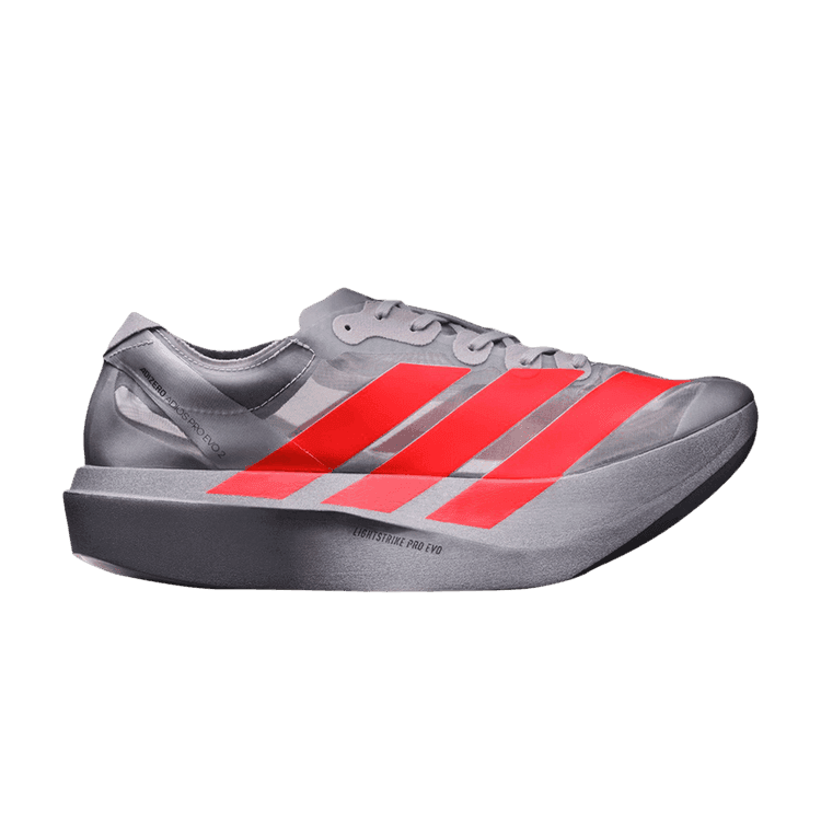 Adizero Adios Pro Evo 2 'Silver Metallic Lucid Red' Sneaker Release and Raffle Info